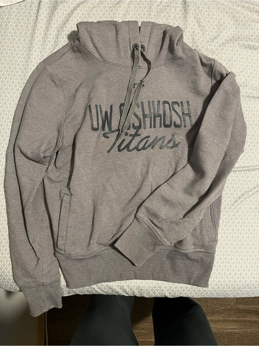 Sm Under Armour Gray UW Oshkosh Titans Pullover Hoodie